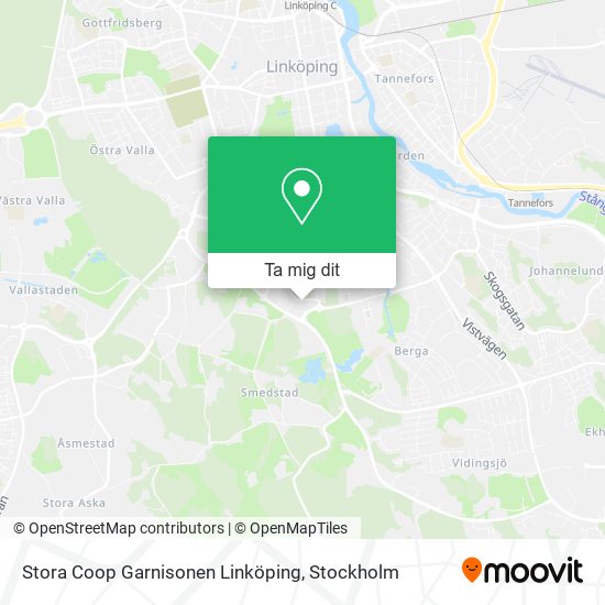 Stora Coop Garnisonen Linköping karta