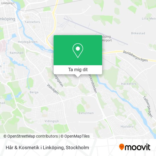 Hår & Kosmetik i Linköping karta