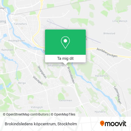Brokindsledens köpcentrum karta