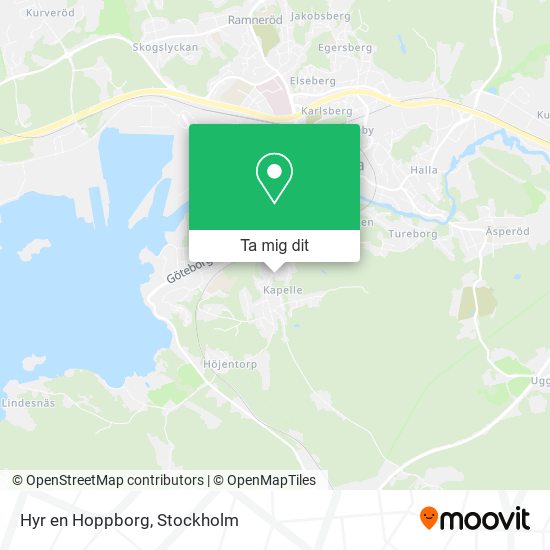 Hyr en Hoppborg karta