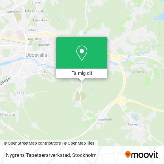 Nygrens Tapetserarverkstad karta