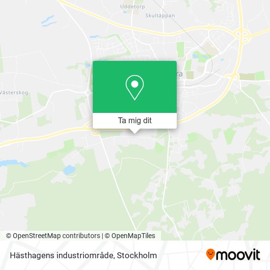 Hästhagens industriområde karta