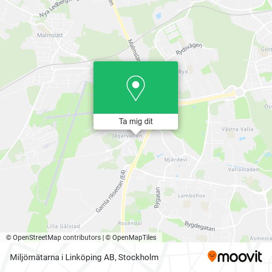 Miljömätarna i Linköping AB karta