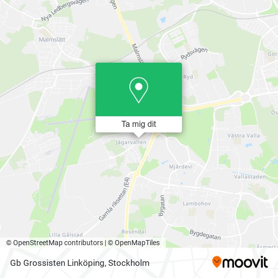 Gb Grossisten Linköping karta