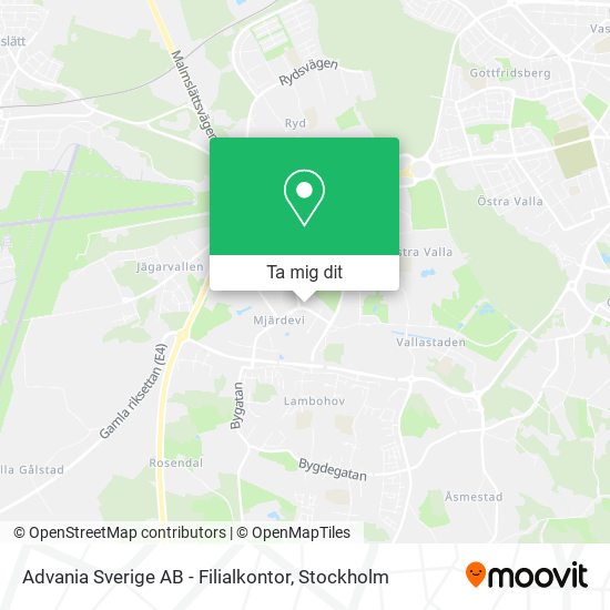 Advania Sverige AB - Filialkontor karta