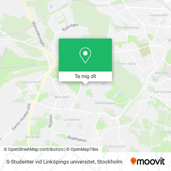S-Studenter vid Linköpings universitet karta