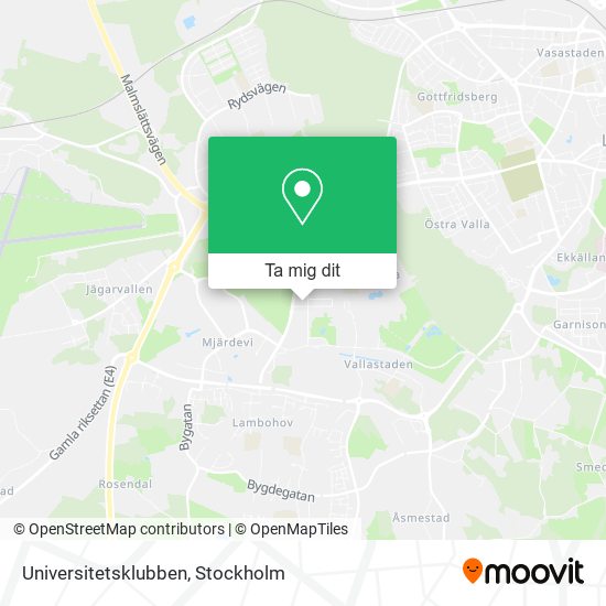 Universitetsklubben karta