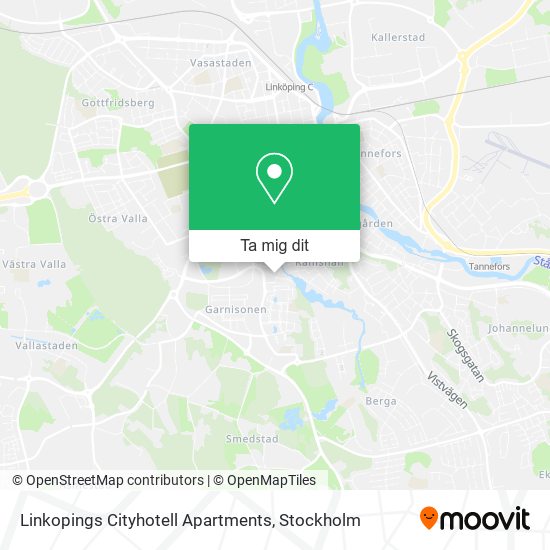 Linkopings Cityhotell Apartments karta