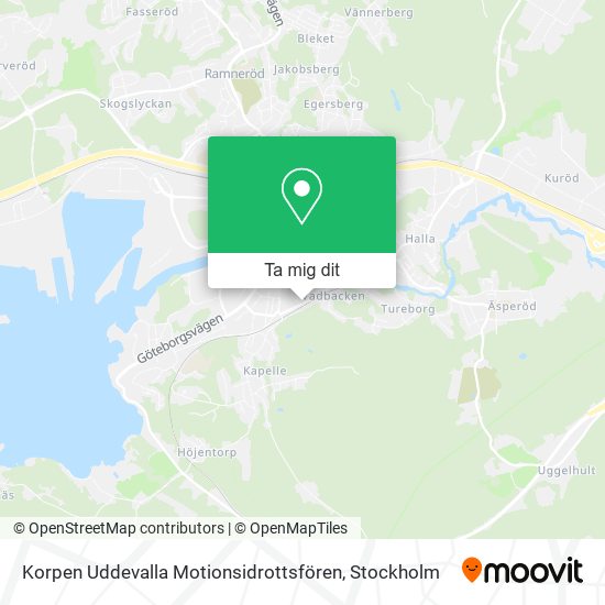 Korpen Uddevalla Motionsidrottsfören karta