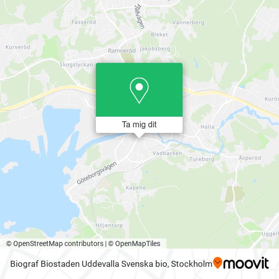 Biograf Biostaden Uddevalla Svenska bio karta