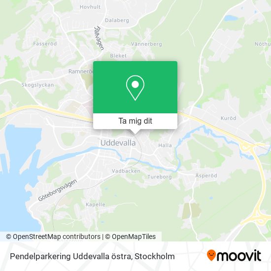 Pendelparkering Uddevalla östra karta