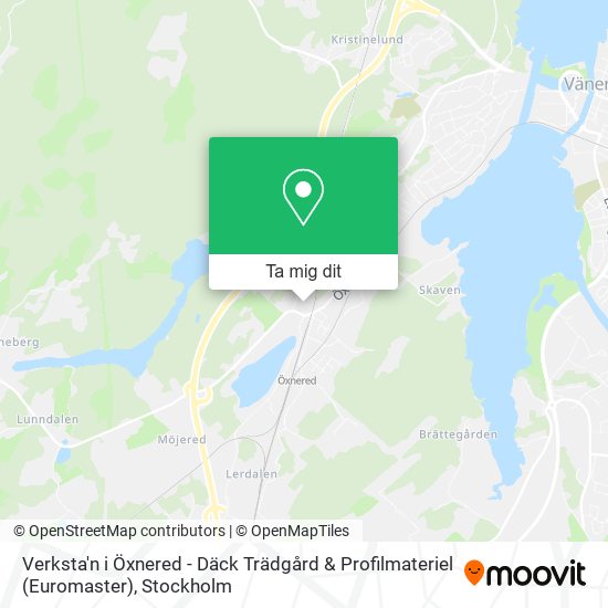 Verksta'n i Öxnered - Däck Trädgård & Profilmateriel (Euromaster) karta