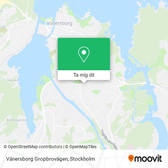 Vänersborg Gropbrovägen karta