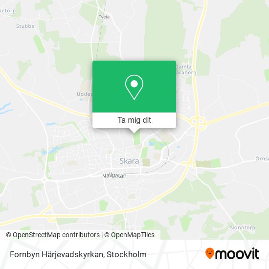 Fornbyn Härjevadskyrkan karta