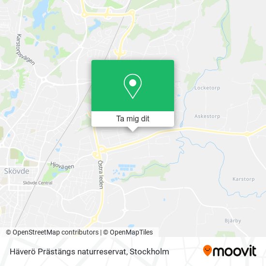 Häverö Prästängs naturreservat karta