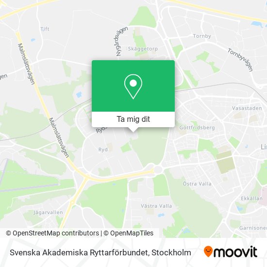 Svenska Akademiska Ryttarförbundet karta