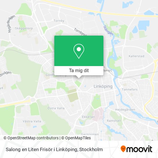 Salong en Liten Frisör i Linköping karta