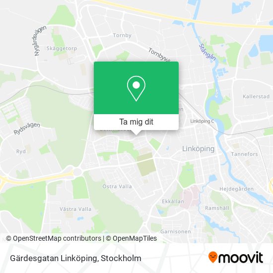 Gärdesgatan Linköping karta