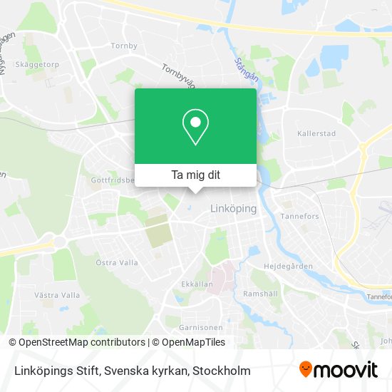 Linköpings Stift, Svenska kyrkan karta