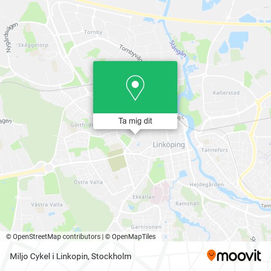Miljo Cykel i Linkopin karta