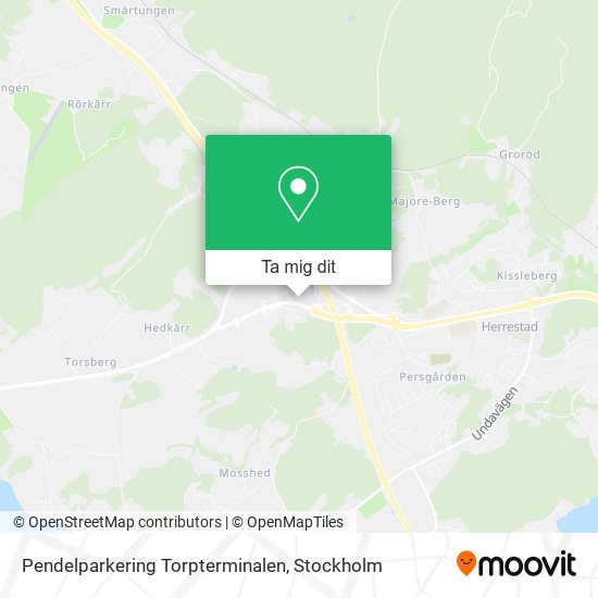 Pendelparkering Torpterminalen karta