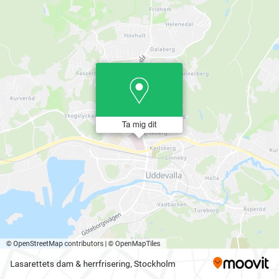 Lasarettets dam & herrfrisering karta