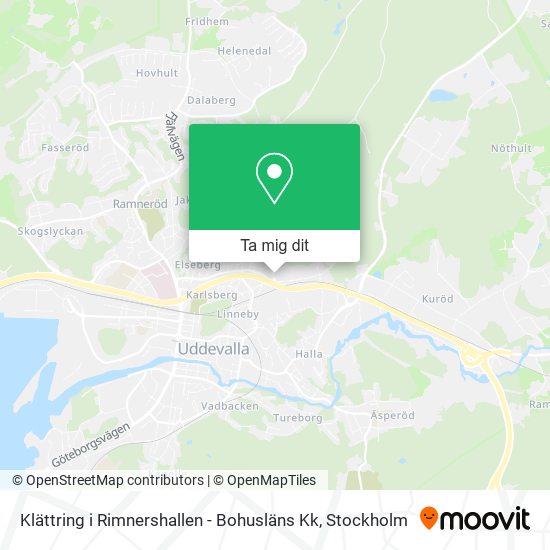 Klättring i Rimnershallen - Bohusläns Kk karta