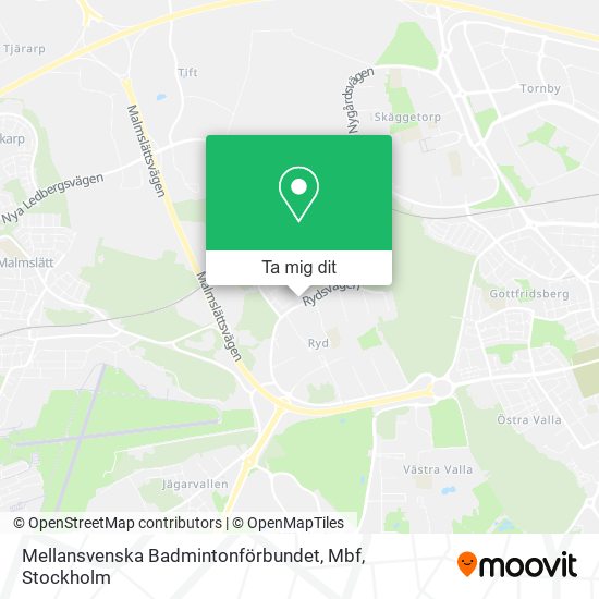Mellansvenska Badmintonförbundet, Mbf karta