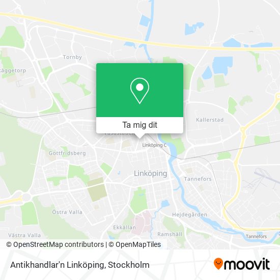 Antikhandlar'n Linköping karta