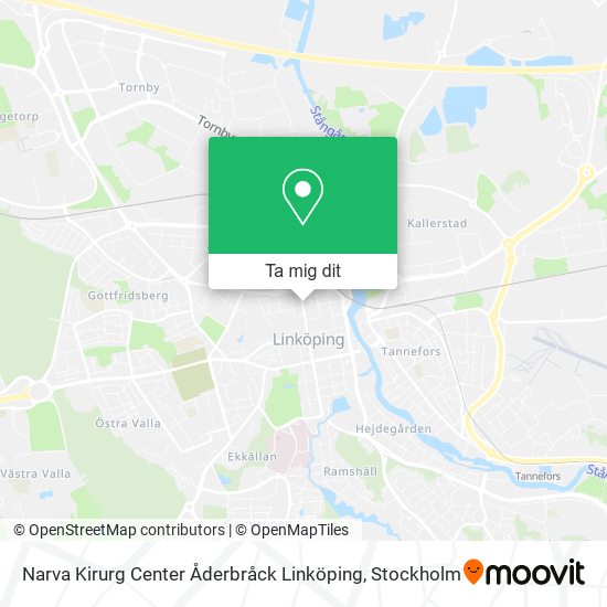 Narva Kirurg Center Åderbråck Linköping karta
