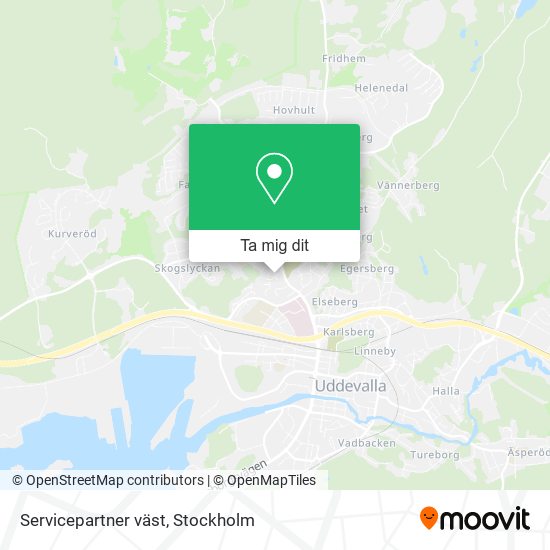 Servicepartner väst karta