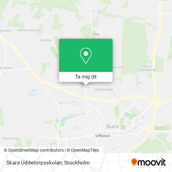 Skara Uddetorpsskolan karta