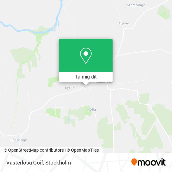 Västerlösa Goif karta