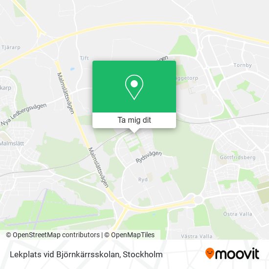 Lekplats vid Björnkärrsskolan karta