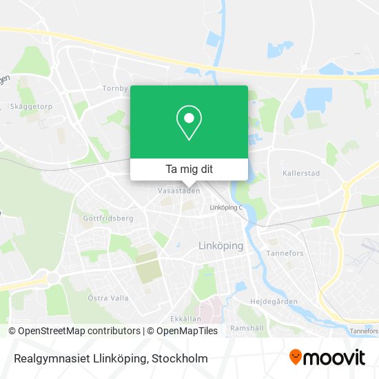 Realgymnasiet Llinköping karta