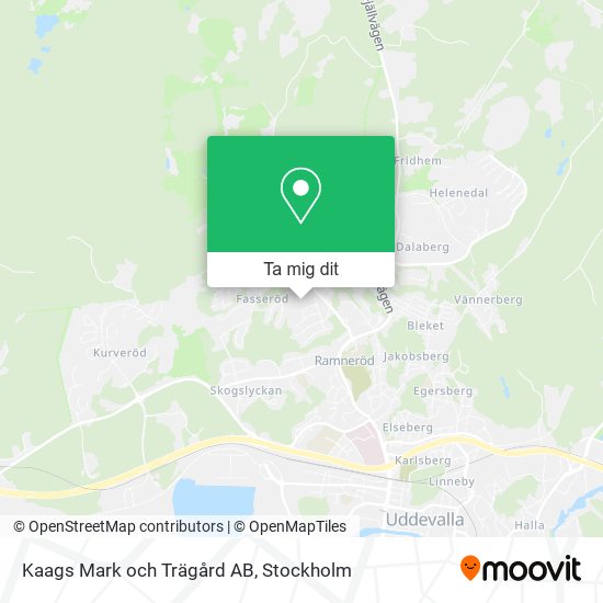 Kaags Mark och Trägård AB karta