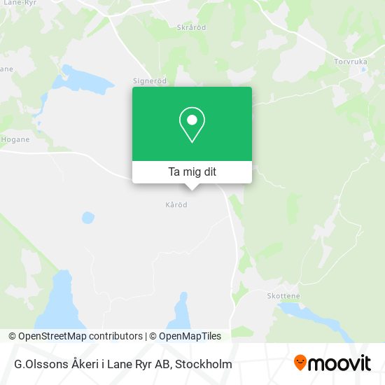 G.Olssons Åkeri i Lane Ryr AB karta