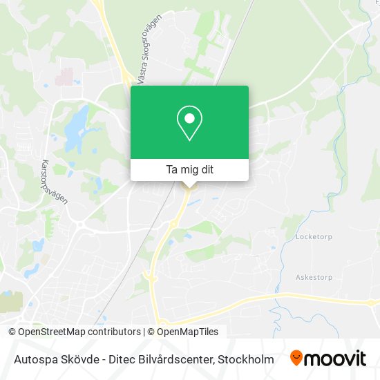 Autospa Skövde - Ditec Bilvårdscenter karta