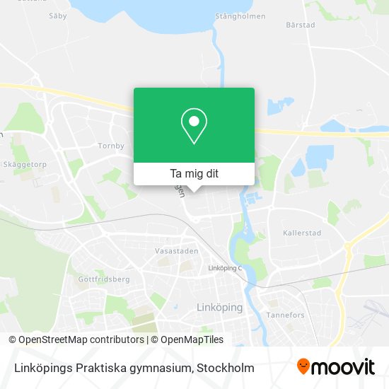 Linköpings Praktiska gymnasium karta