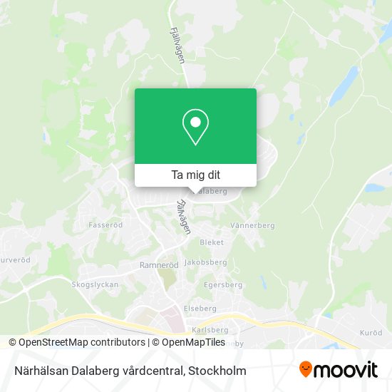 Närhälsan Dalaberg vårdcentral karta