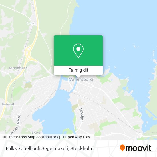 Falks kapell och Segelmakeri karta