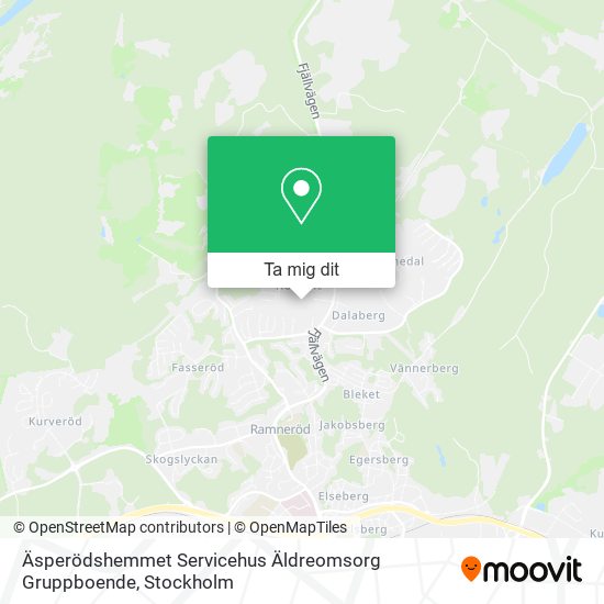 Äsperödshemmet Servicehus Äldreomsorg Gruppboende karta
