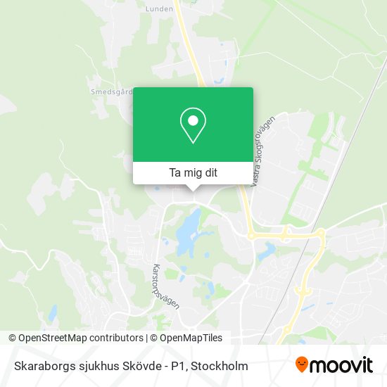 Skaraborgs sjukhus Skövde - P1 karta