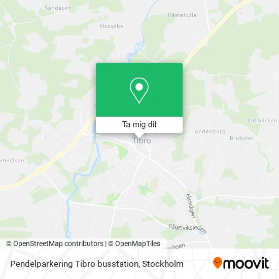 Pendelparkering Tibro busstation karta