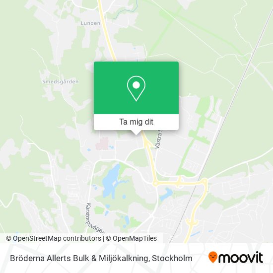 Bröderna Allerts Bulk & Miljökalkning karta