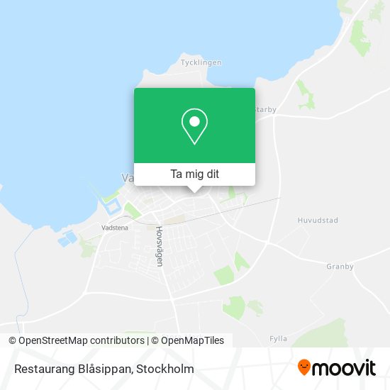 Restaurang Blåsippan karta