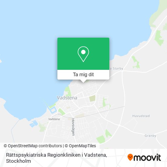 Rättspsykiatriska Regionkliniken i Vadstena karta