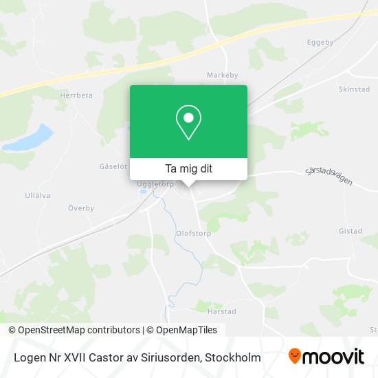 Logen Nr XVII Castor av Siriusorden karta