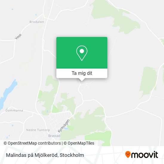Malindas på Mjölkeröd karta