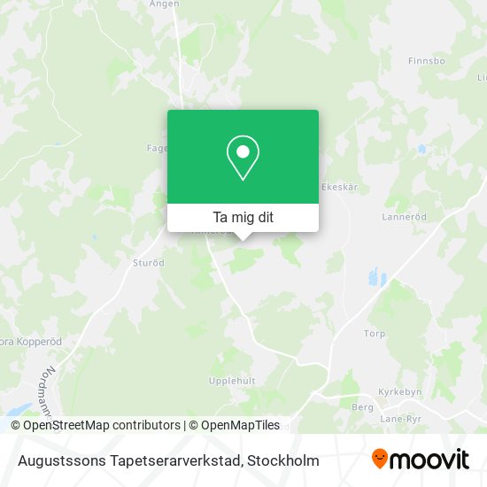 Augustssons Tapetserarverkstad karta